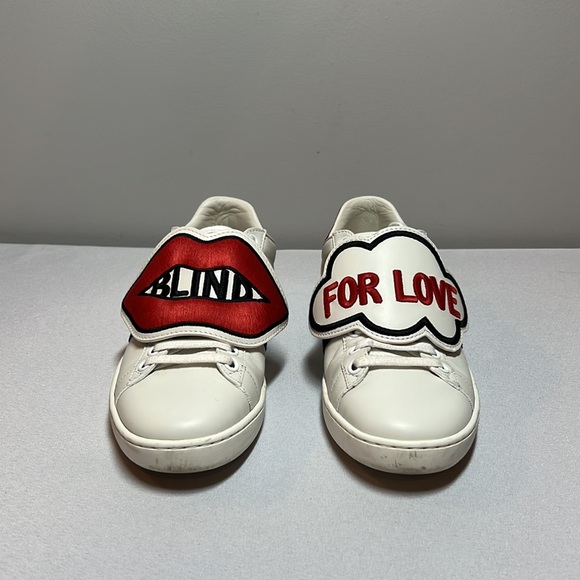 GUCCI Ace Blind for Love Sneakers Size 4.5 - Picture 6 of 15